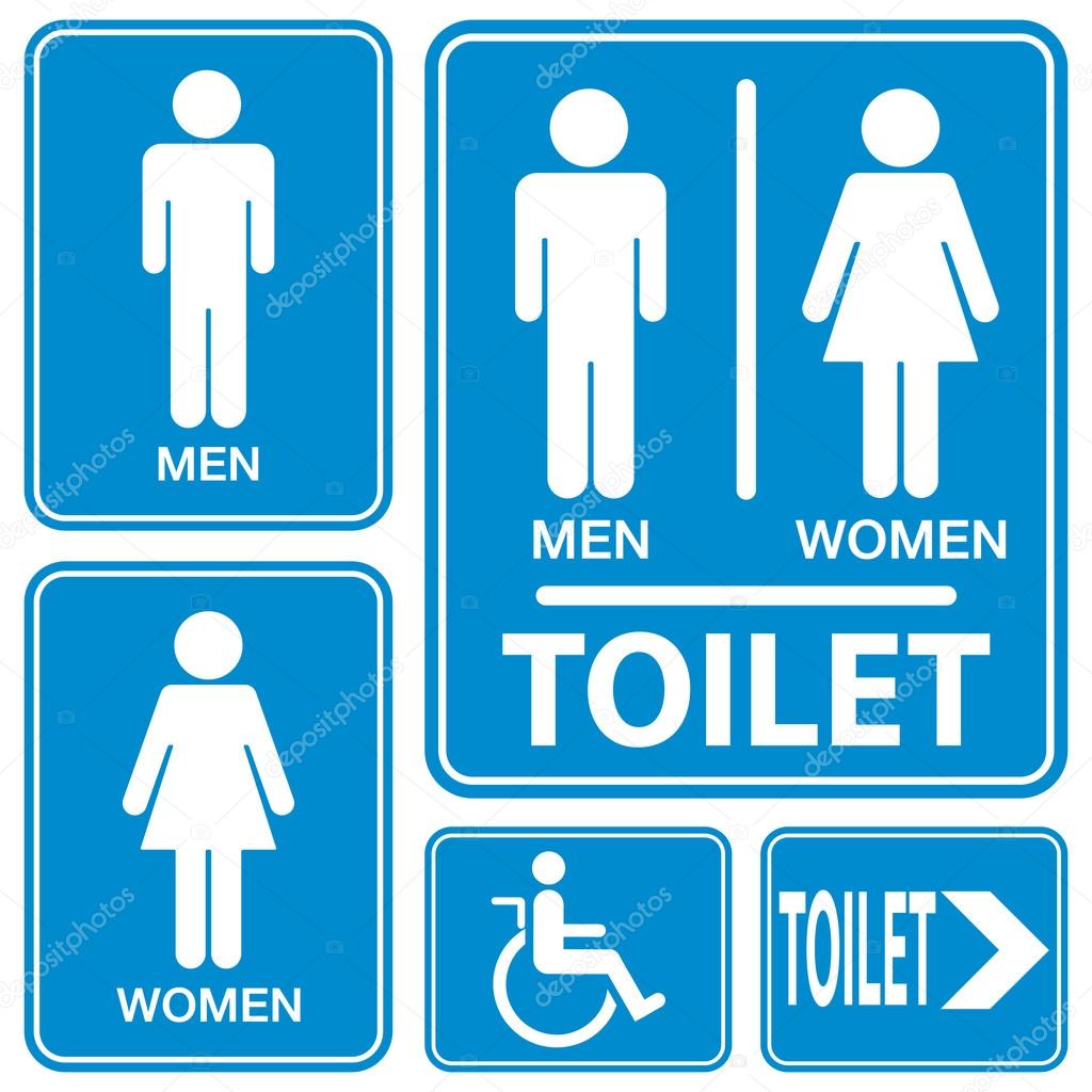 Toilet sign, illustration vector