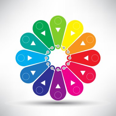 renkli etiket arka plan vektör