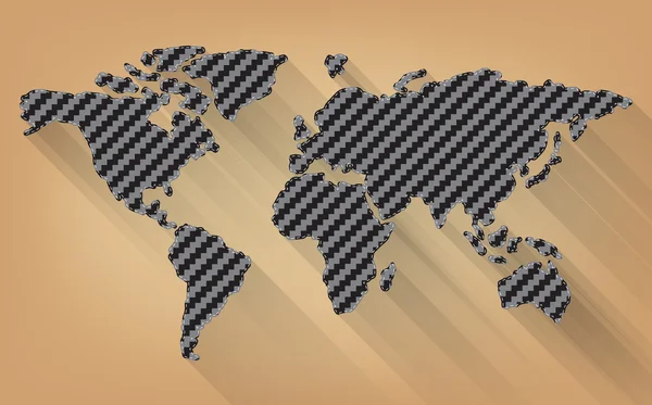 Kevlar άνθρακα στον παγκόσμιο χάρτη διάνυσμα φόντο — Διανυσματικό Αρχείο