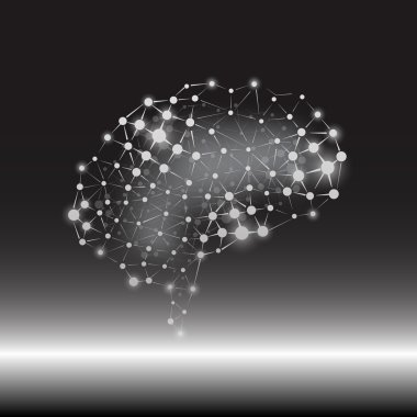 insan beyni vektör arka plan kavramı