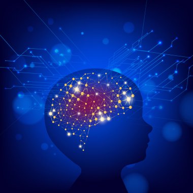 insan beyni vektör arka plan fikrine kavramı