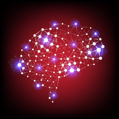 insan beyni vektör arka plan