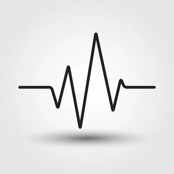 心电图，心电图或医疗图标矢量 — 图库矢量图片