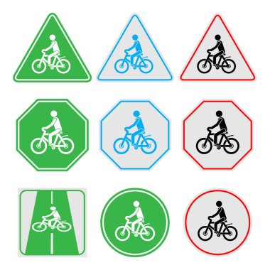 Bisiklete binme işareti hazır, illüstrasyon vektör