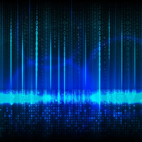 Tecnologia astratta tema e composizione dei numeri vettore indietro — Vettoriale Stock