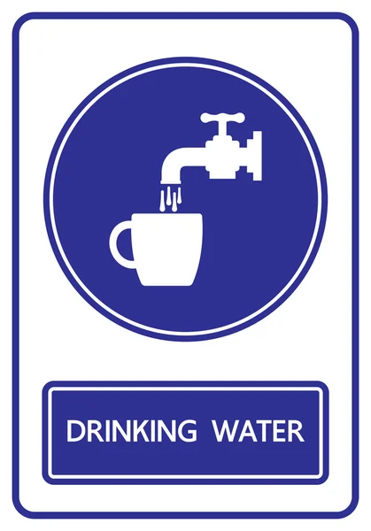 Trinkwasserzeichen und Symbolvektor — Stockvektor