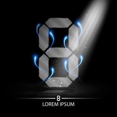 teknoloji sekiz numara logo tasarlamak vektör