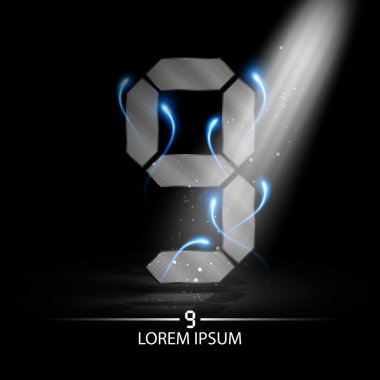 teknoloji 9 logo tasarlamak vektör