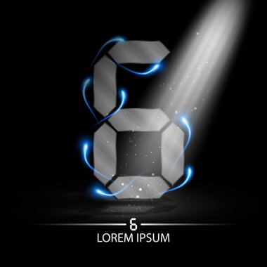 Teknoloji 6 nolu logo tasarlamak vektör