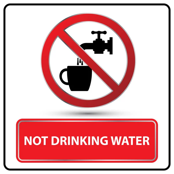 Içme suyu işaret illüstrasyon vektör değil — Stok Vektör