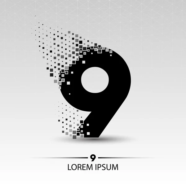 Dokuz numaralı logo vektör tasarlamak