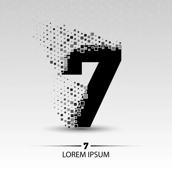 Yedi numara logo vektör tasarlamak