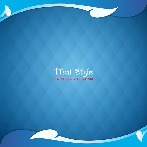 Patrón tailandés estilo y fondo azul, vector Ilustración — Vector de stock
