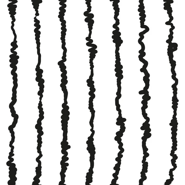 Černobílý Bezešvý Vzor Inkoustovými Pruhy — Stockový vektor