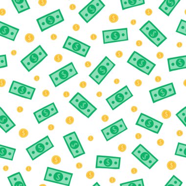 Basit, pürüzsüz desenli, karalama, para, banknot ve bozuk para..