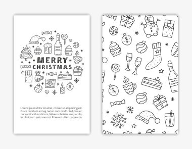 Kardan adam, köknar ağacı, hediyeler, çoraplar, şampanya, kar taneleri, şeker kamışı, panettone, mumlar, çelenkler, vb..