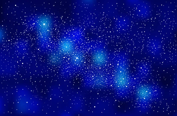 Milchstraße Nächtlichen Sternenhimmel Blauen Farben Weltraum Hintergrund — Stockvektor