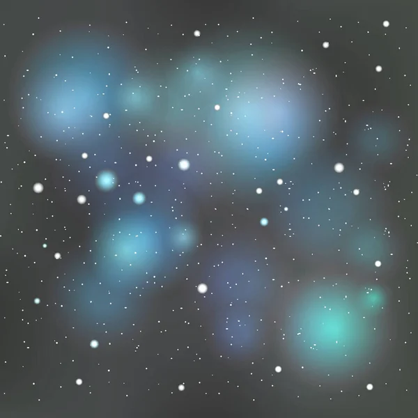 Vektorraum Hintergrund Blauen Farben Farbenfroher Weltraum Hintergrund Zwischen Sternhaufen Und — Stockvektor