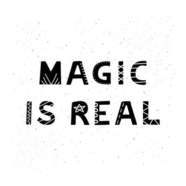 El çizimi siyah İskandinav harfleri beyaz arka planda gerçekten izole.