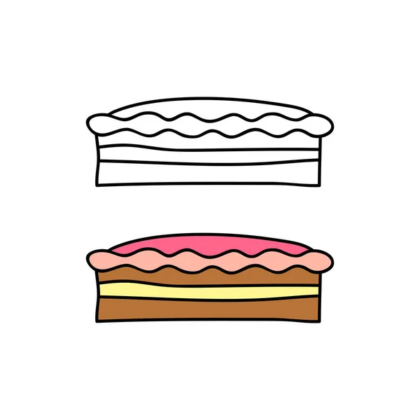 白色背景中分离的乳酪饼干饼 — 图库矢量图片