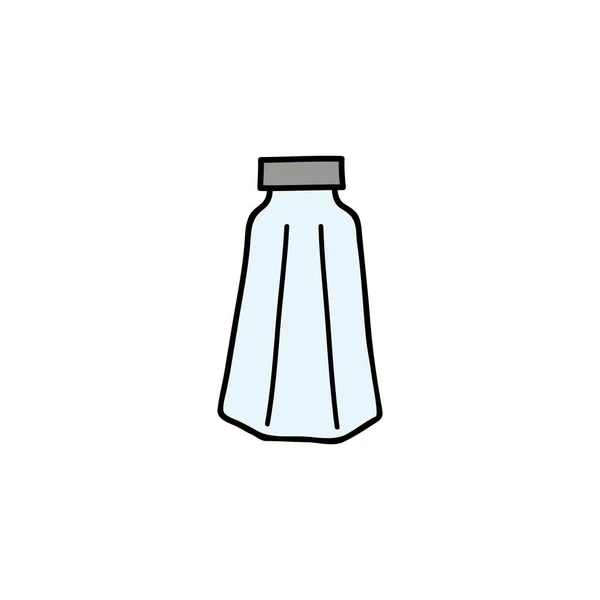 Doodle Glas Salzstreuer Symbol Isoliert Auf Weißem Hintergrund — Stockvektor