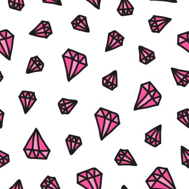 Basit, pürüzsüz desenli pembe karalama elmasları.
