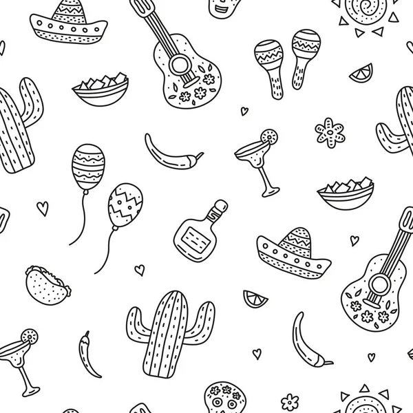 Siyah ve beyaz çizgili kusursuz desen. Çizgili Cinco de mayonez simgeleri..