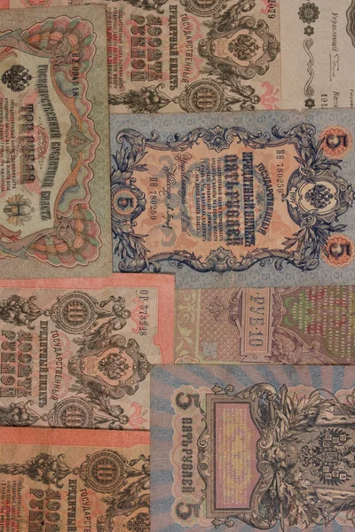 Banconote della Russia imperiale. Inizio del XX secolo . — Foto Stock