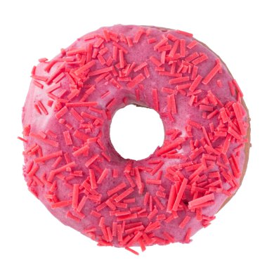 Pembe çörek izole edilmiş.