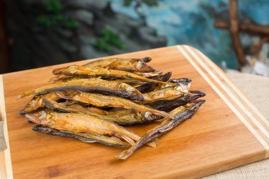 Küçük taze balık yığını