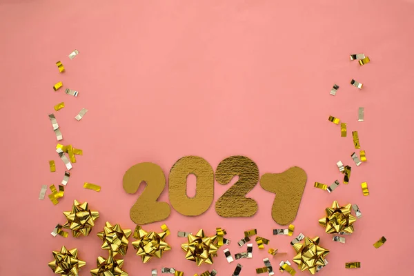 Numere de aur 2021 roz — Fotografie, imagine de stoc