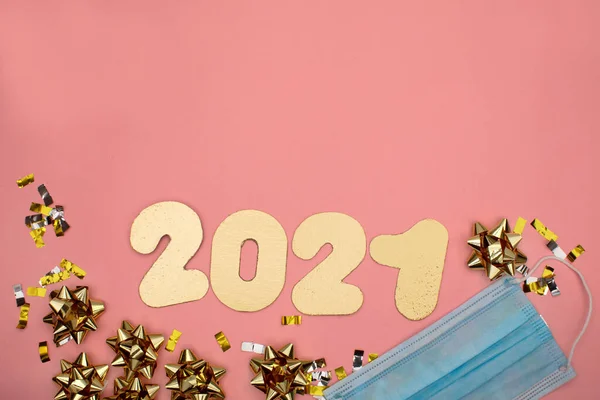Numere de aur 2021 roz — Fotografie, imagine de stoc