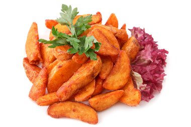 Evde otlar ile kızarmış patates