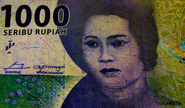 Imagen Figuras Héroes Independencia Indonesia Billetes Rupia Indonesia Para Conmemorar — Foto de Stock