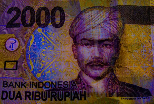 Bild Des Indonesischen Unabhängigkeitshelden Indonesischen Rupiah Banknoten Zum Gedenken Seine — Stockfoto