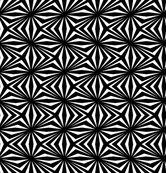 Padrão de geometria sem emenda moderna vetorial, fundo geométrico abstrato preto e branco, impressão de travesseiro, textura retro monocromática, design de moda hipster — Vetor de Stock