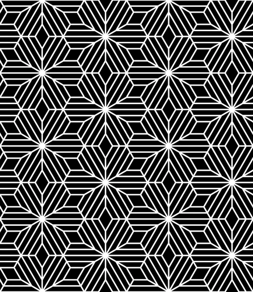 Vektor moderne nahtlose heilige Geometrie Muster, schwarz-weiß abstrakten geometrischen Hintergrund, Kissendruck, monochrome Retro-Textur, Hipster-Mode-Design — Stockvektor