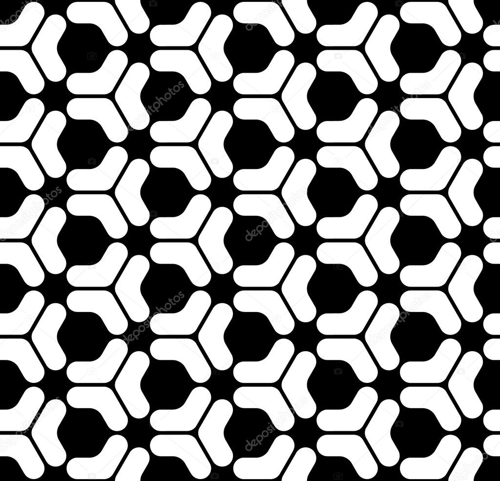 Vector modern seamless sacred geometry pattern, black and white abstract geometric background, pillow print, monochrome retro texture, hipster fashion design