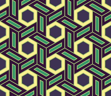 Vektör modern kesintisiz renkli geometri desen, renk soyut geometrik arka plan, çok renkli baskı, retro doku, hippi moda tasarım yastık