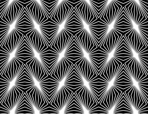 Vector moderna sömlösa geometri, svarta och vita abstrakt geometrisk bakgrund, kudde skriver ut, monokrom retro textur, hipster modedesign — Stock vektor