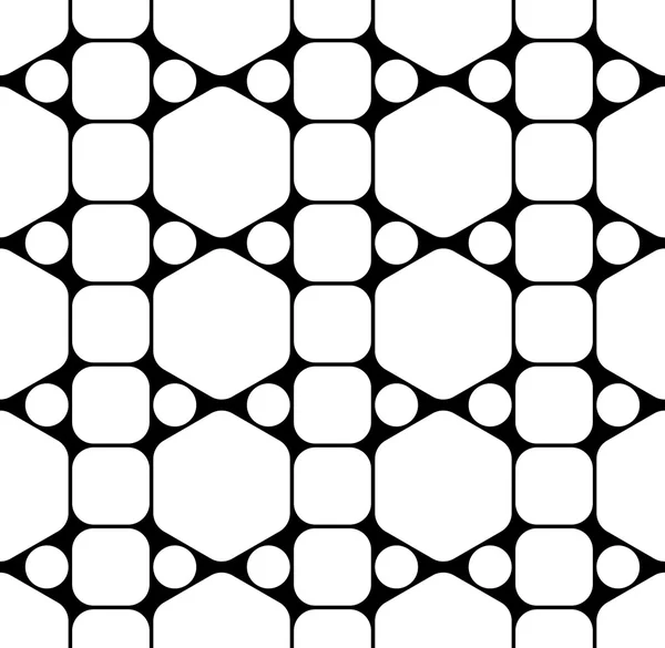 Vektor modern zökkenőmentes geometriai mintás, fekete-fehér absztrakt geometriai háttér, párna nyomtatás, fekete-fehér retro állományú, csípő divattervezés — Stock Vector