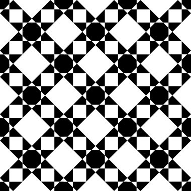 Vektör modern sorunsuz geometri desen star, siyah ve beyaz soyut geometrik arka plan, yastık yazıcı, tek renkli retro doku, hippi moda tasarımı