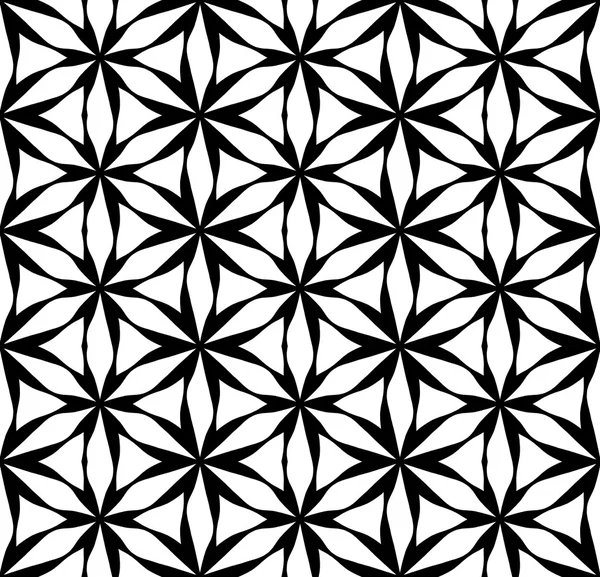 Vector modern seamless geometry pattern flower of life, black and white abstract geometric background, pillow print, monochrome retro texture, hipster fashion design — Stock Vector