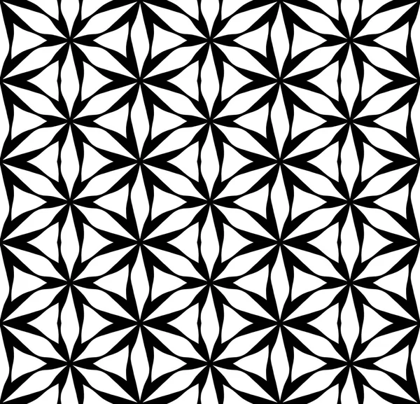 Vektör modern sorunsuz geometri desen çiçek yaşam, siyah ve beyaz soyut geometrik arka plan, yastık baskı, tek renkli retro doku, hippi moda tasarımı