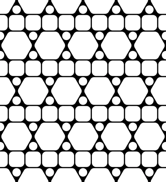 Motivo geometrico moderno senza cuciture vettoriale, sfondo geometrico astratto in bianco e nero, stampa cuscino, texture retrò monocromatica, design moda hipster — Vettoriale Stock