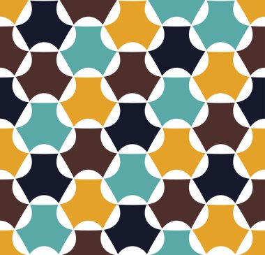 Vektör modern dikişli renkli geometri deseni, renk soyut