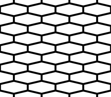 Vektör modern dikişsiz geometri deseni, siyah beyaz soyut