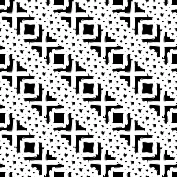 Abstracte geometrische zwart-wit hipster fashion kussen patroon — Stockvector