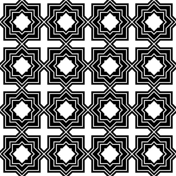 Abstraktes geometrisches schwarz-weißes Hipster-Kissenmuster — Stockvektor