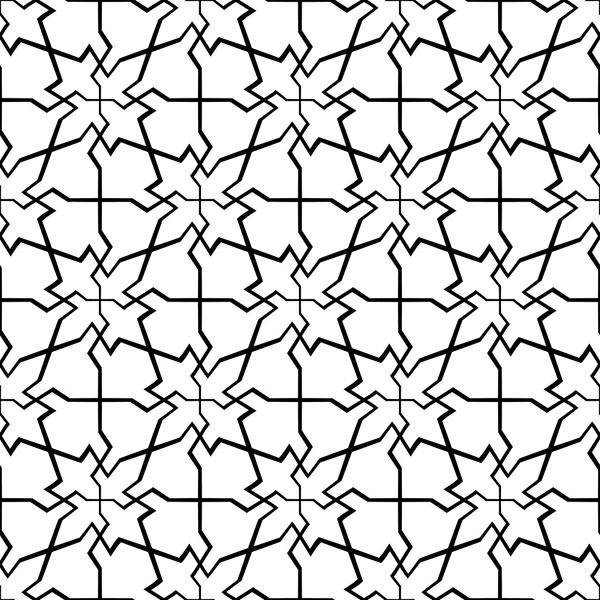 抽象的な幾何学的な黒と白のヒップスター ファッション枕パターン — ストックベクタ